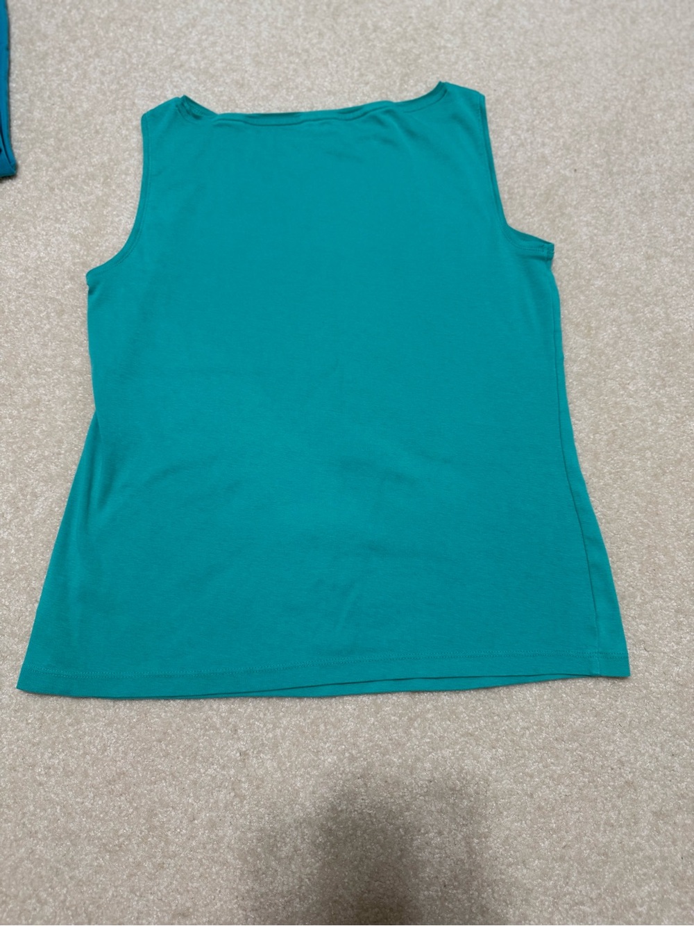 Talbots Teal Sleeveless Bateaux Neck Women's Tank Top Medium - Picture 6 of 6